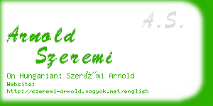 arnold szeremi business card